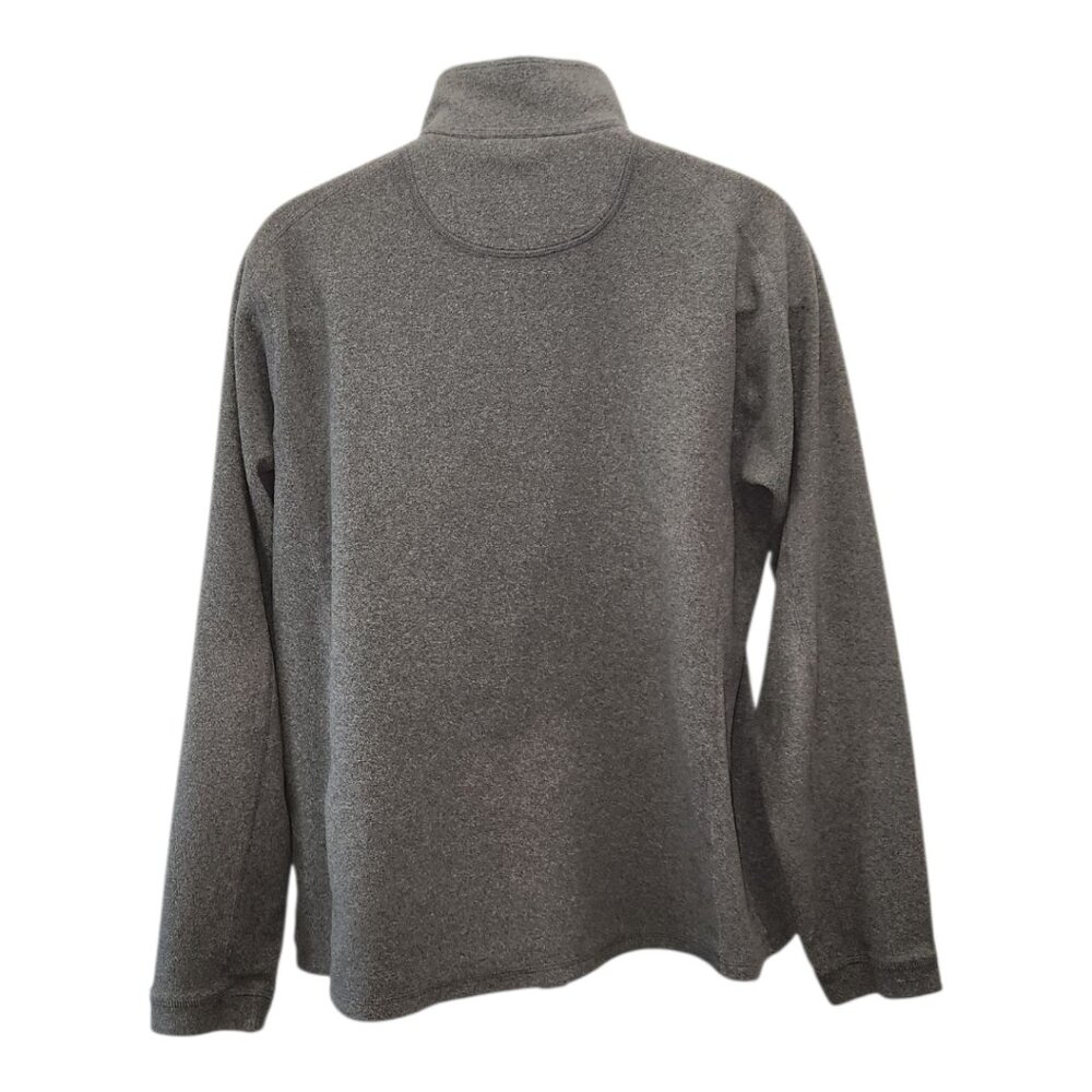 LL Bean 1/4 Zip Fleece Pullover Mens Large L Gray Long Sleeve Outdoor Trail M13 - Picture 3 of 4